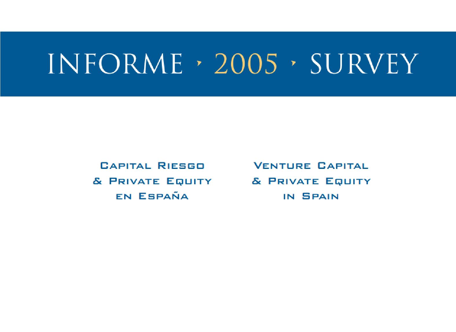 Informe 2005 «Venture Capital & Private Equity en España»